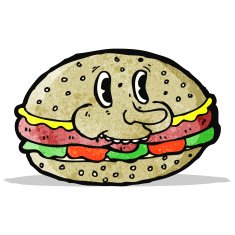 burger cartoon character