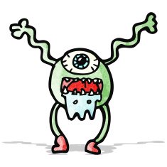 scary alien cartoon