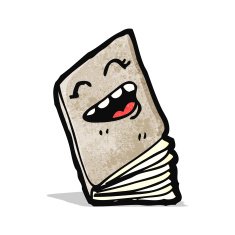happy book cartoon