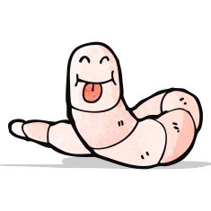 cartoon earthworm N2