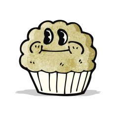 cartoon cupcake N30