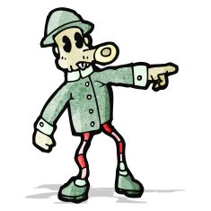 cartoon weird army man