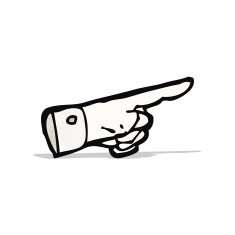 cartoon pointing hand N8
