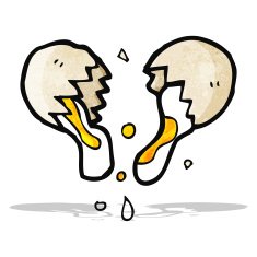 cartoon cracked egg