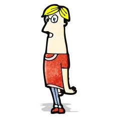 cartoon geeky man