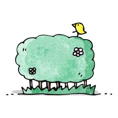 cartoon hedgerow