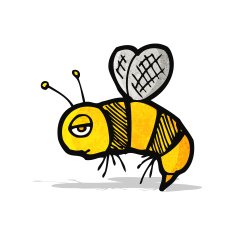 bee cartoon doodle
