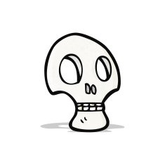 spooky skull symbol cartoon N2