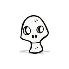 spooky skull symbol cartoon N3