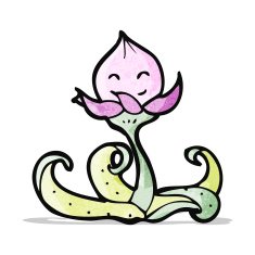 friendly flower cartoon character N5