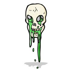 spooky skull symbol cartoon N4