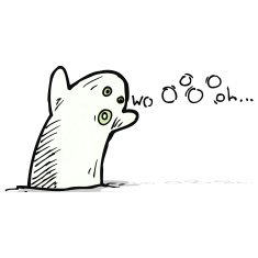 cartoon ghost doodle