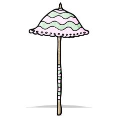 cartoon parasol N4