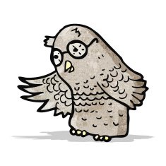 cartoon wise owl