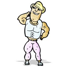 cartoon body builder man N3