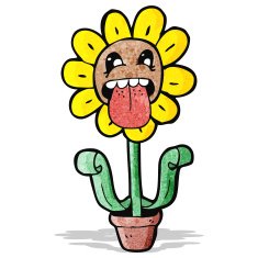 sunflower cartoon character