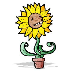 sunflower cartoon character N4