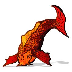 cartoon japanese fish tattoo N8