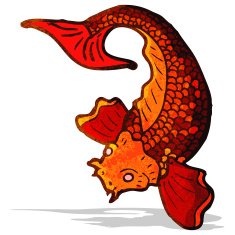 cartoon japanese fish tattoo N12
