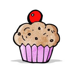 cartoon cherry cupcake N2