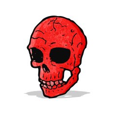 spooky skull cartoon