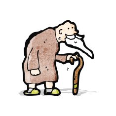 cartoon elderly man