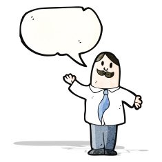 Cartoon Man With Mustache N12