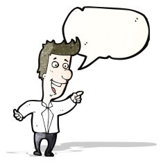 cartoon man pointing and laughing N3