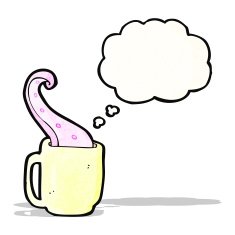tentacle in tea cup cartoon