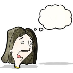 gasping cartoon woman's face