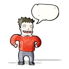cartoon excited man N17