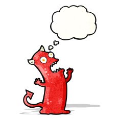 cartoon crazy little devil