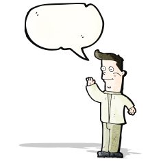 Cartoon Man Waving N6