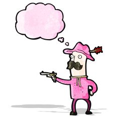 cartoon pink cowboy N2