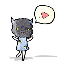 cartoon cloud head girl