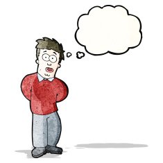 curious man cartoon
