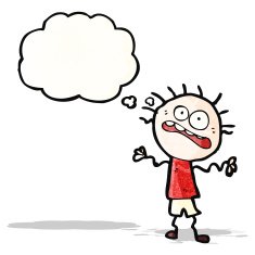 cartoon nervous man N11