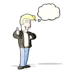 cartoon cool guy in leather jacket N2