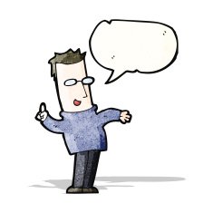 cartoon man with idea N28
