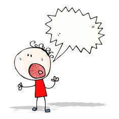shouting boy cartoon