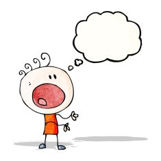 complaining doodle man cartoon