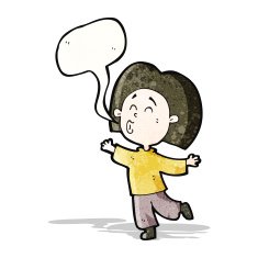cartoon prancing person