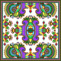 Traditional ornamental floral paisley bandanna N351