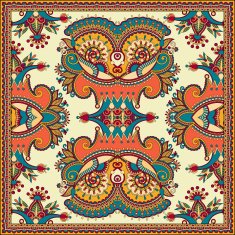 Traditional ornamental floral paisley bandanna N355