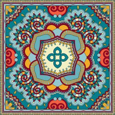 Traditional ornamental floral paisley bandanna N358