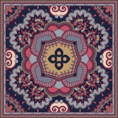 Traditional ornamental floral paisley bandanna N360