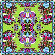 Traditional ornamental floral paisley bandanna N361