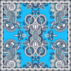 Traditional ornamental floral paisley bandanna N362