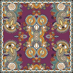 Traditional ornamental floral paisley bandanna N363
