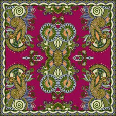 Traditional ornamental floral paisley bandanna N364